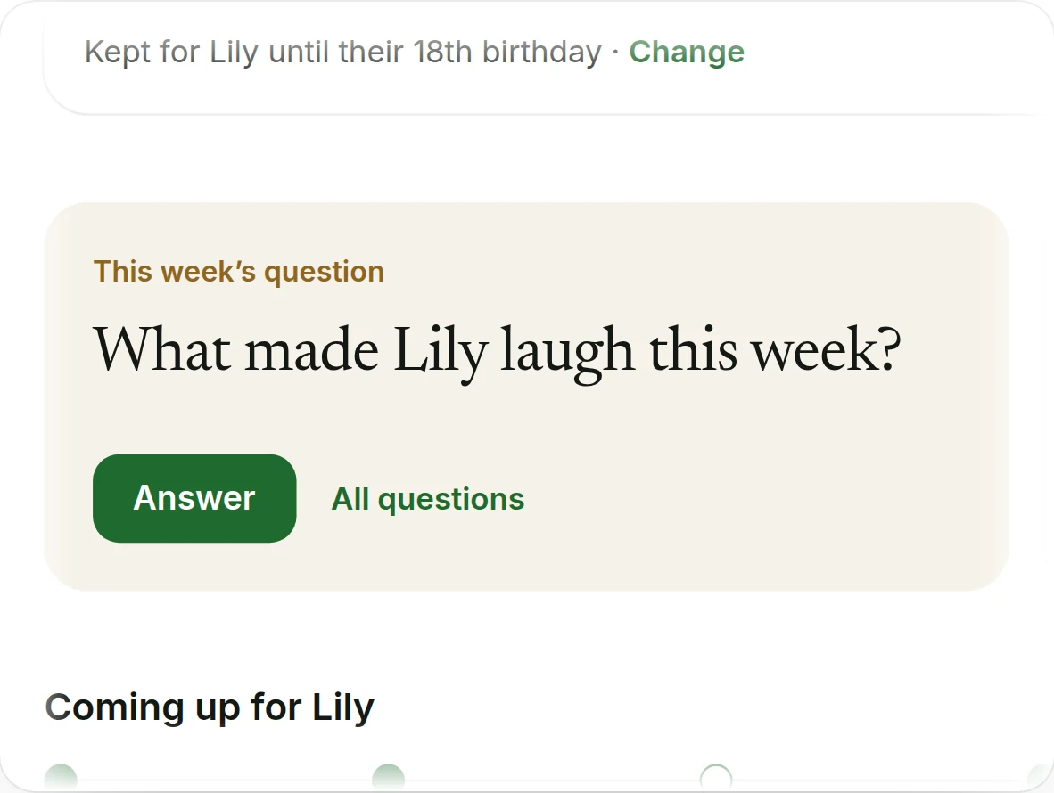 This week’s question on Lily’s home: What made Lily laugh this week?, with Answer and All questions.